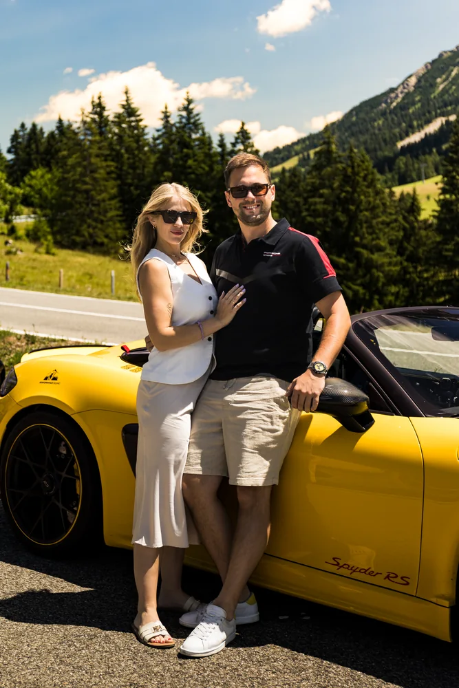 Zwei Teilnehmer am Porsche beim Peak Run